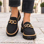 Blythe Women's Chunky Platform Suede Loafers - Black - wapfoot - Eric Muller - Image 3
