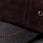 Bramwell Men's Genuine Leather Baseball Cap - Dark Brown - male - Eric Muller - Image 3