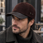 Bramwell Men's Genuine Leather Baseball Cap - Dark Brown - Accessories > Hats > Baseball Caps - Eric Muller - Image 1