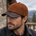 Bramwell Men's Genuine Leather Baseball Cap - Light Brown - Accessories > Hats > Baseball Caps - Eric Muller - Image 1
