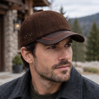 Bramwell Men's Genuine Leather Baseball Cap - Brown - Accessories > Hats > Baseball Caps - Eric Muller - Image 1