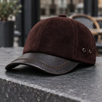 Bramwell Men's Genuine Leather Baseball Cap - Dark Brown - Accessories > Hats > Baseball Caps - Eric Muller - Image 2