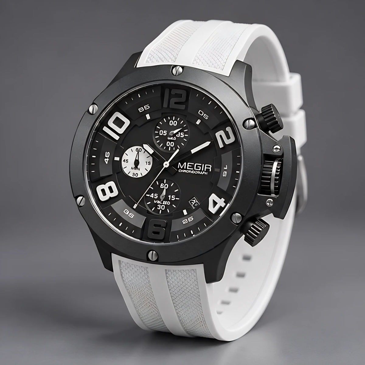 Bravik Men's Chronograph Watch 47mm - Pearl - Accessories > Watches > Chronograph Watches - Eric Muller - Image 1