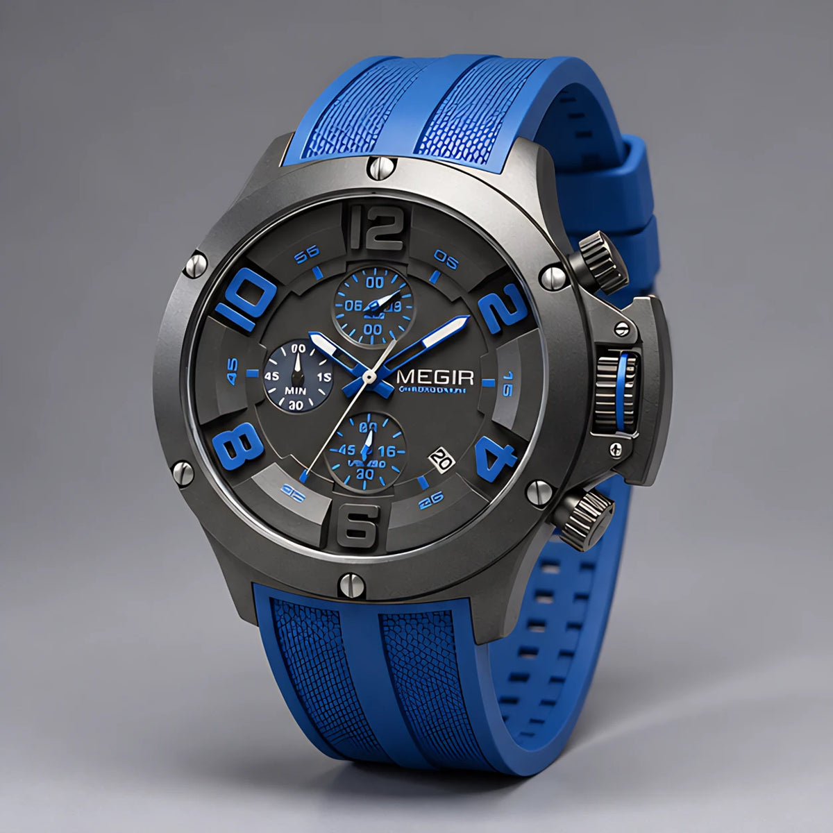 Bravik Men's Chronograph Watch 47mm - Royal Blue - Accessories > Watches > Chronograph Watches - Eric Muller - Image 1