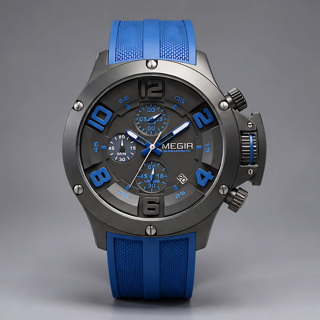 Bravik Men's Chronograph Watch 47mm - Royal Blue - Accessories > Watches > Chronograph Watches - Eric Muller - Image 2