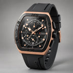 Braxley Men's Tonneau Chronograph Watch 49mm - Charcoal - Accessories > Watches > Chronograph Watches - Eric Muller - Image 1