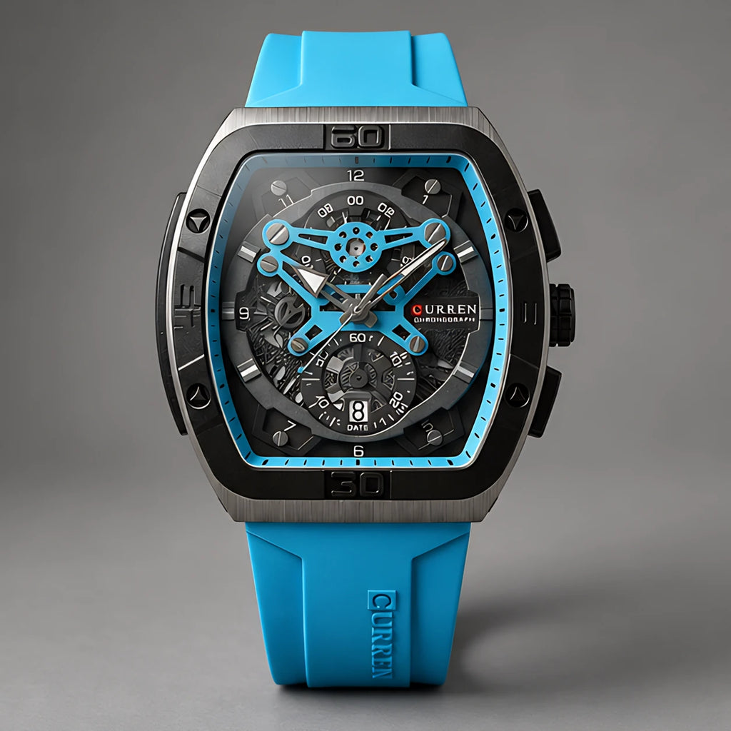 Braxley Men's Tonneau Chronograph Watch 49mm - Hyper Blue - Accessories > Watches > Chronograph Watches - Eric Muller - Image 2