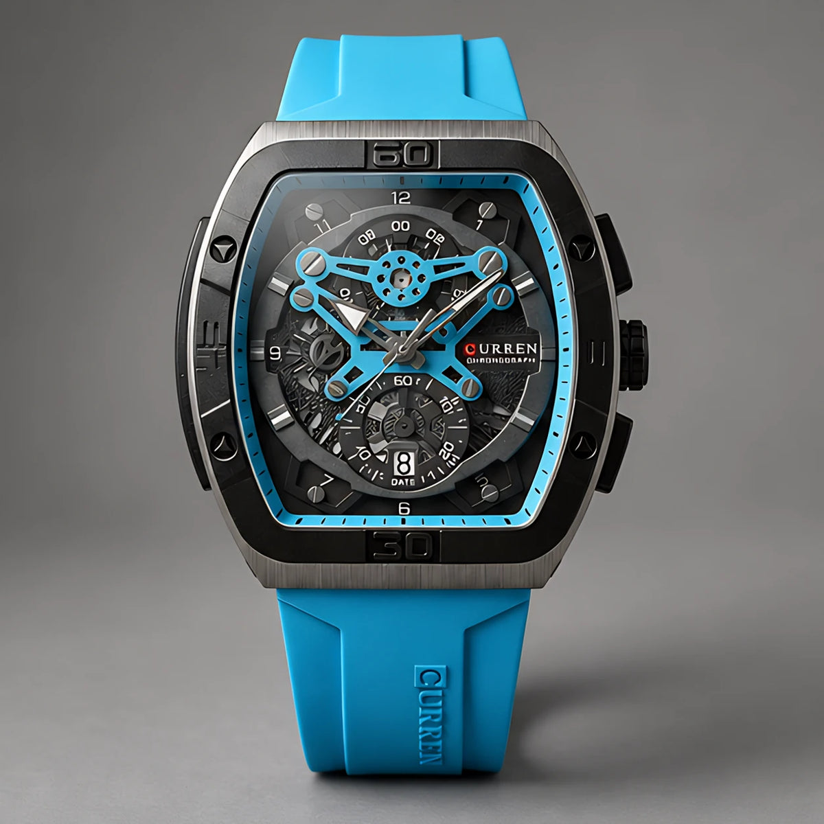 Braxley Men's Tonneau Chronograph Watch 49mm - Hyper Blue - Accessories > Watches > Chronograph Watches - Eric Muller - Image 2