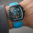 Braxley Men's Tonneau Chronograph Watch 49mm - Hyper Blue - male - Eric Muller - Image 3