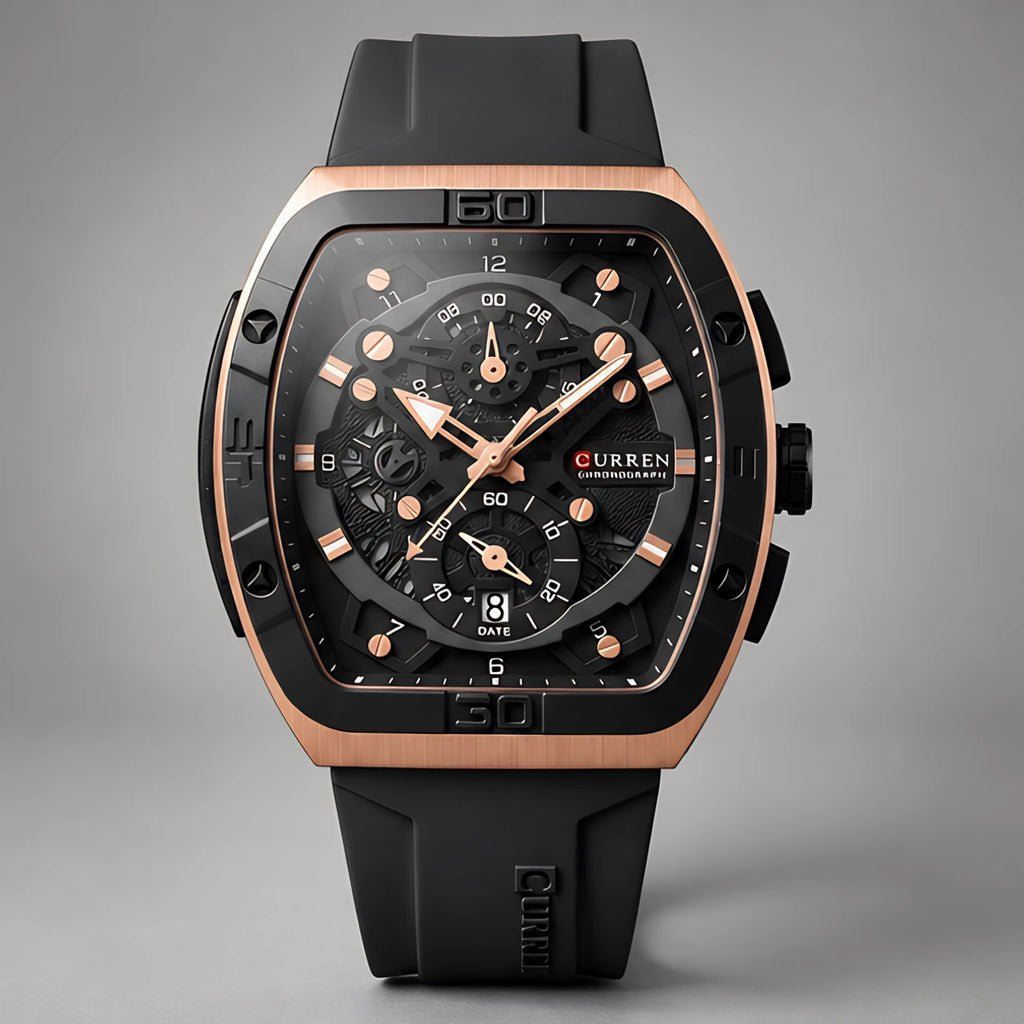 Braxley Men's Tonneau Chronograph Watch 49mm - Charcoal - Accessories > Watches > Chronograph Watches - Eric Muller - Image 2