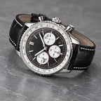 Briarwood Men's Water-Resistant Leather Strap Quartz Watch - Black - Men's Accessories > Watches > Quartz Watches - Eric Muller - Image 2