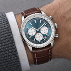 Briarwood Men's Water-Resistant Leather Strap Quartz Watch - Blue - Men's Accessories > Watches > Quartz Watches - Eric Muller - Image 1