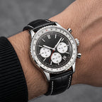 Briarwood Men's Water-Resistant Leather Strap Quartz Watch - Black - Men's Accessories > Watches > Quartz Watches - Eric Muller - Image 1