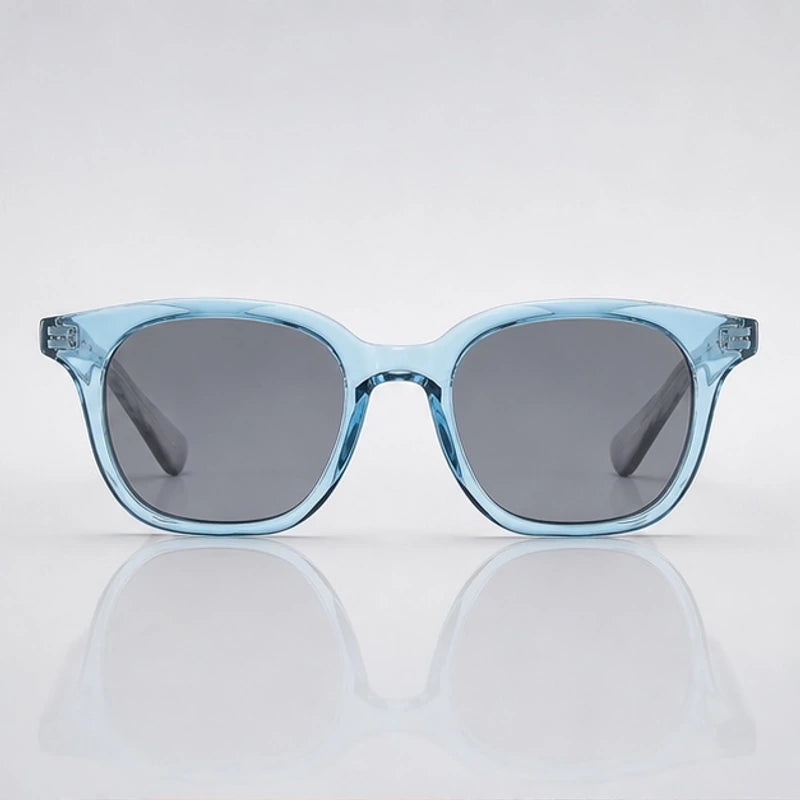 Briselle Women's Sculpted Square Sunglasses - Crystal Blue - sunglasses - Eric Muller - Image 2