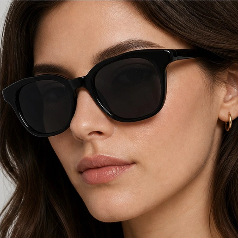 Briselle Women's Sculpted Square Sunglasses - Black - square frame - Eric Muller - Image 3