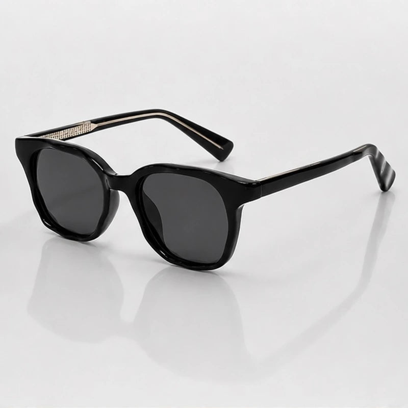 Briselle Women's Sculpted Square Sunglasses - Black - Accessories > Eyewear > Rounded Square Sunglasses - Eric Muller - Image 1