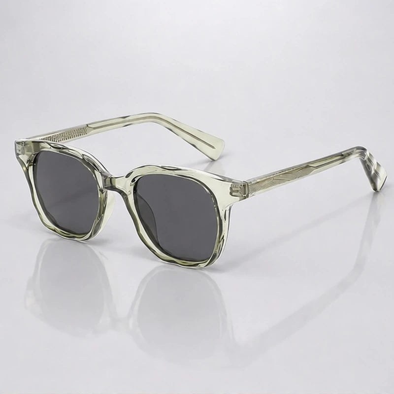 Briselle Women's Sculpted Square Sunglasses - Green Tea - Accessories > Eyewear > Rounded Square Sunglasses - Eric Muller - Image 1