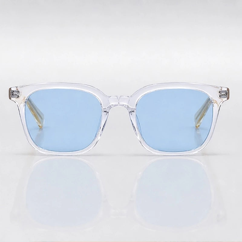 Briselle Women's Sculpted Square Sunglasses - Clear & Gold - sunglasses - Eric Muller - Image 2