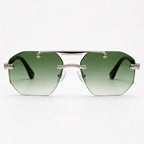 Caius Double-Bar Rimless Sunglasses - Olive - sunglasses - Eric Muller - Image 2