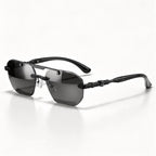 Caius Double-Bar Rimless Sunglasses - Graphite - Sunglasses - Eric Muller - Image 1