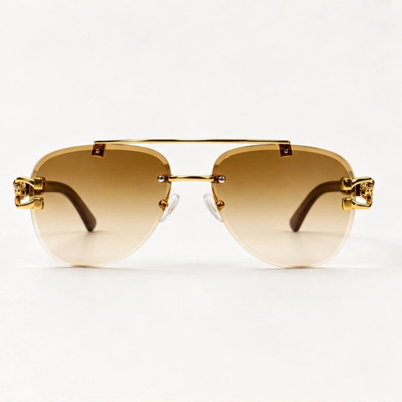 Caius Rimless Aviator Shades - Tortoise - sunglasses - Eric Muller - Image 2