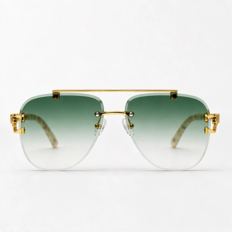 Caius Rimless Aviator Shades - Noir - sunglasses - Eric Muller - Image 2