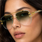 Caius Rimless Aviator Shades - Noir - rimless sunglasses - Eric Muller - Image 3