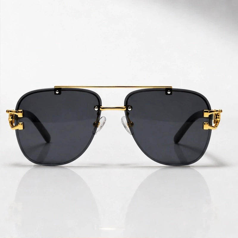 Caius Rimless Aviator Shades - Onyx - sunglasses - Eric Muller - Image 2