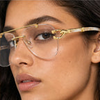 Caius Rimless Aviator Shades - Espresso - rimless sunglasses - Eric Muller - Image 3