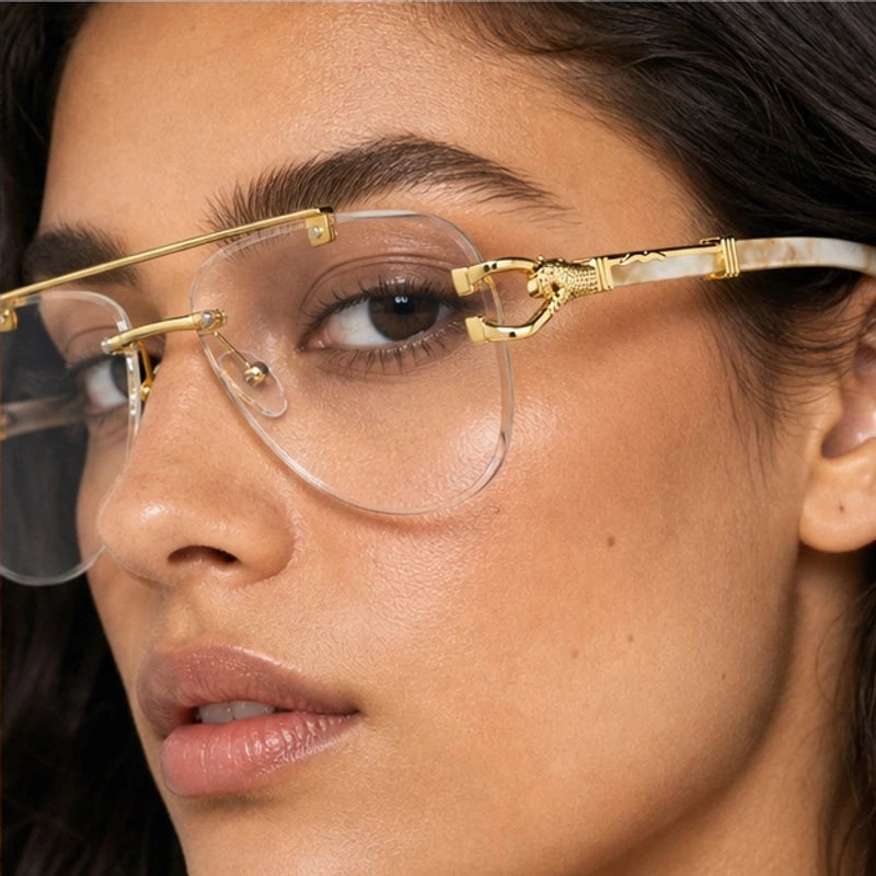 Caius Rimless Aviator Shades - Espresso - rimless sunglasses - Eric Muller - Image 3