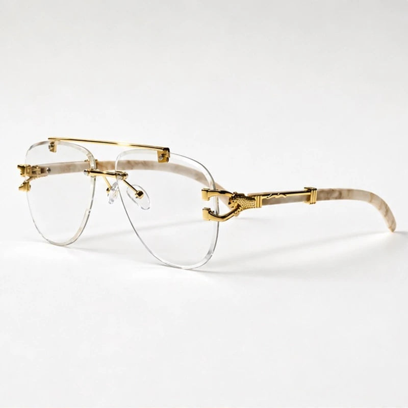 Caius Rimless Aviator Shades - Espresso - Sunglasses - Eric Muller - Image 1