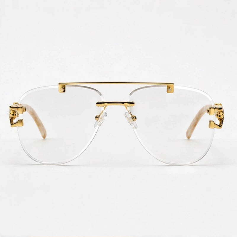 Caius Rimless Aviator Shades - Espresso - sunglasses - Eric Muller - Image 2