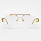 Caius Rimless Aviator Shades - Espresso - sunglasses - Eric Muller - Image 2