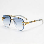 Caius Rimless Aviator Shades - Dusk - Sunglasses - Eric Muller - Image 1