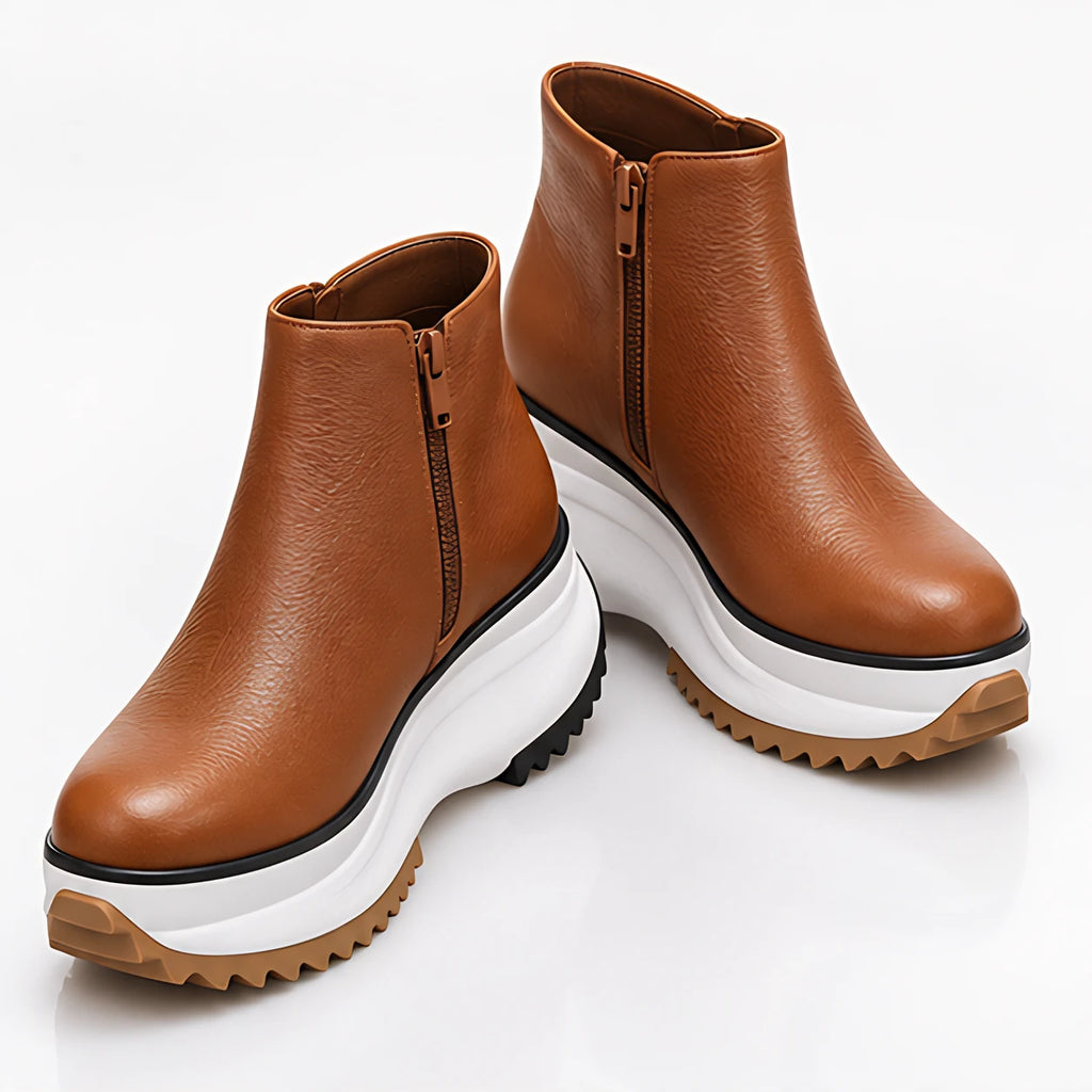 Calanthe Women's Platform Wedge Ankle Boots - Brown - Women's Footwear > Boots > Platform Ankle Boots - Eric Muller - Image 1