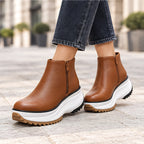 Calanthe Women's Platform Wedge Ankle Boots - Brown - Shoes - Eric Muller - Image 2