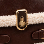 Caledonia Women's Shearling-Trim Leather Handbag - Brown - Handbag - Eric Muller - Image 3