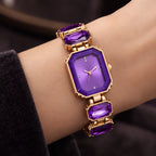 Calienne Women's Gemstone Bracelet Quartz Watch - Purple - Accessories > Watches > Bracelet Watches - Eric Muller - Image 1