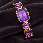 Calienne Women's Gemstone Bracelet Quartz Watch - Purple - Accessories > Watches > Bracelet Watches - Eric Muller - Image 2