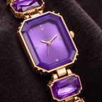 Calienne Women's Gemstone Bracelet Quartz Watch - Purple - female - Eric Muller - Image 3