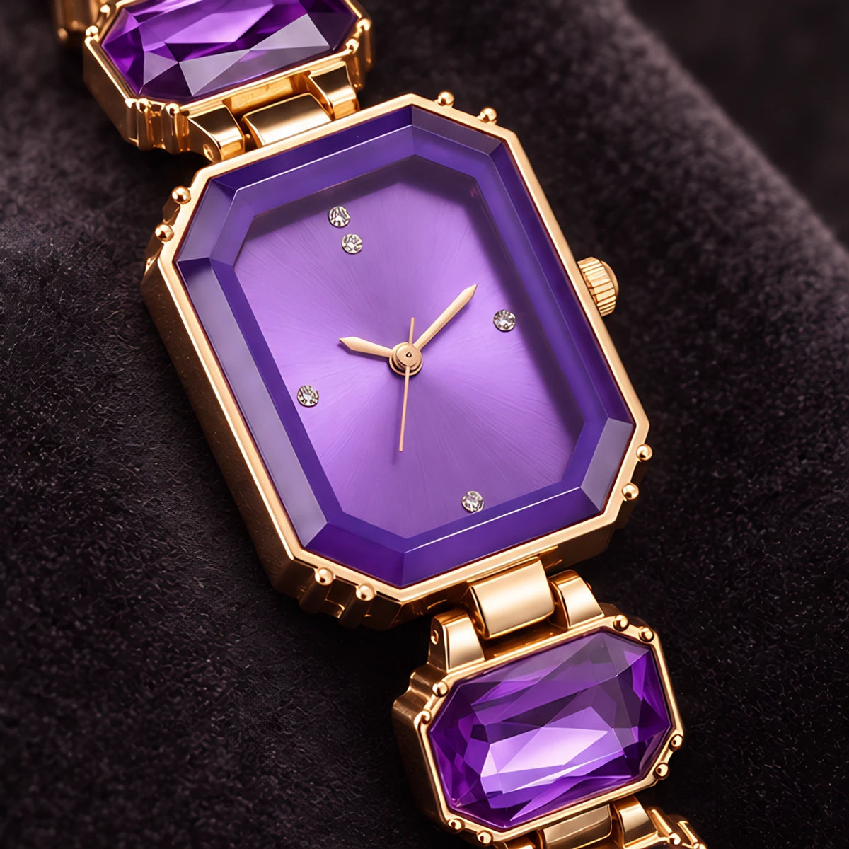 Calienne Women's Gemstone Bracelet Quartz Watch - Purple - female - Eric Muller - Image 3