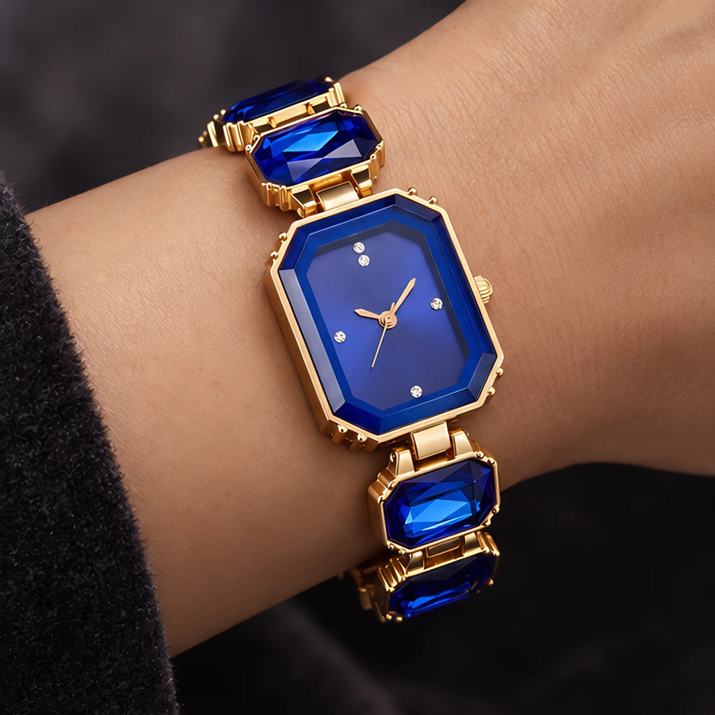Calienne Women's Gemstone Bracelet Quartz Watch - Blue - Accessories > Watches > Bracelet Watches - Eric Muller - Image 1