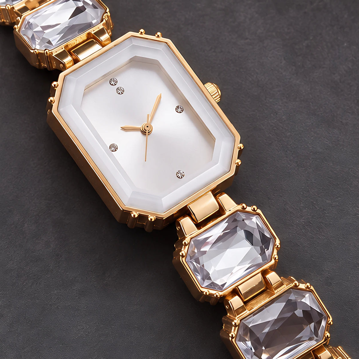 Calienne Women's Gemstone Bracelet Quartz Watch - White - female - Eric Muller - Image 3
