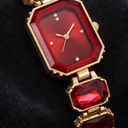 Calienne Women's Gemstone Bracelet Quartz Watch - Red - Accessories > Watches > Bracelet Watches - Eric Muller - Image 2