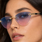 Calista Rimless Cat-Eye Shades - Dusk - cat-eye sunglasses - Eric Muller - Image 3