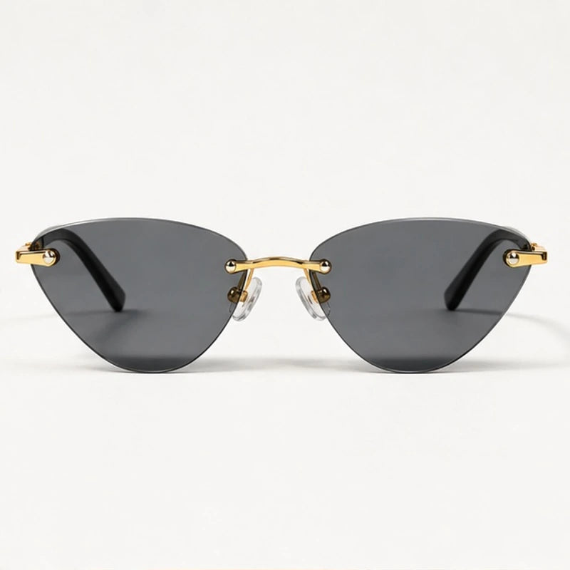 Calista Rimless Cat-Eye Shades - Smoke - sunglasses - Eric Muller - Image 2