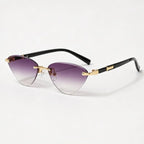 Calista Rimless Cat-Eye Shades - Plum - Sunglasses - Eric Muller - Image 1