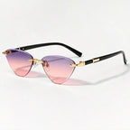 Calista Rimless Cat-Eye Shades - Blush - Sunglasses - Eric Muller - Image 1