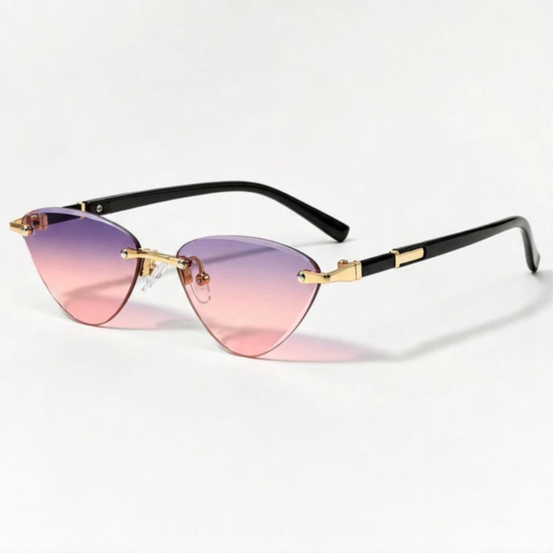 Calista Rimless Cat-Eye Shades - Blush - Sunglasses - Eric Muller - Image 1