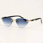 Calista Rimless Cat-Eye Shades - Denim - Sunglasses - Eric Muller - Image 1